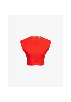 Womens Alaia Sleeveless Belted Cotton Top