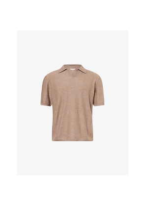 Mens The Row Morand Short-Sleeve Cashmere Polo Top