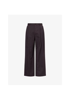 Mens The Row Tibor Double-Pleat Cotton-Blend Trousers