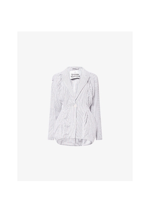 Womens Vivienne Westwood Cloud Pinstripe Cotton-Blend Jacket