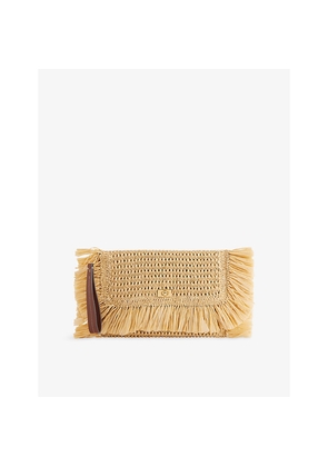 Womens Anya Hindmarch Oversized Raffia Clutch Bag