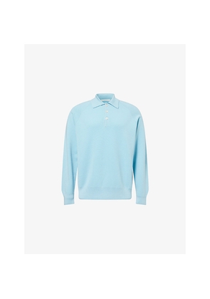 Mens Umit Benan Diana Relaxed-Fit Cashmere Polo Top