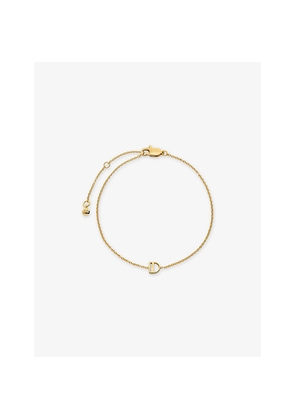 Womens Monica Vinader Initial D 18ct Gold Vermeil Plated 925 Sterling Silver Chain Bracelet
