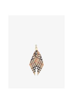 Burberry Check-Print Silk Scarf Bag Charm
