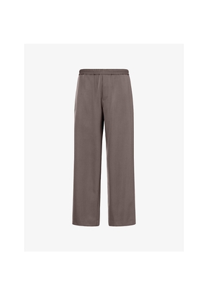 Mens The Row Ari Drawstring-Waist Wool Trousers