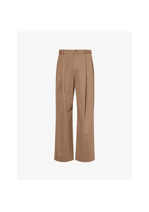 Mens The Row Tibor Double-Pleat Cotton-Blend Trousers