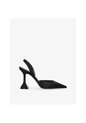 Womens Amina Muaddi Holli Slingback 95 Satin Courts