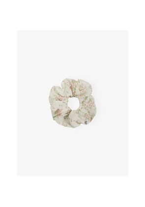 Womens Sandro Floral-Print Woven Scrunchie