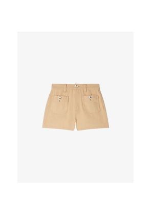 Womens Sandro Side-Pocket Denim Shorts