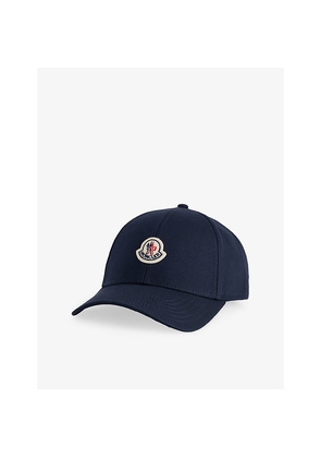 Mens Moncler Logo-Badge Cotton Baseball Cap