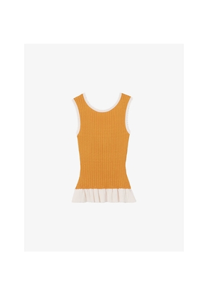 Womens Claudie Pierlot Sleeveless Round-Neck Knitted Top