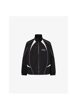 Mens Acne Studios Logo-Embroidered Zip-Up Woven Jacket