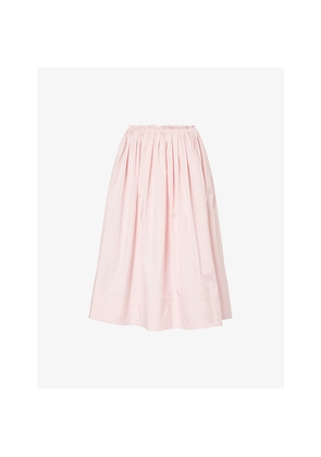 Womens Gabriela Hearst Shiva Gathered-Waist Cotton Midi Skirt