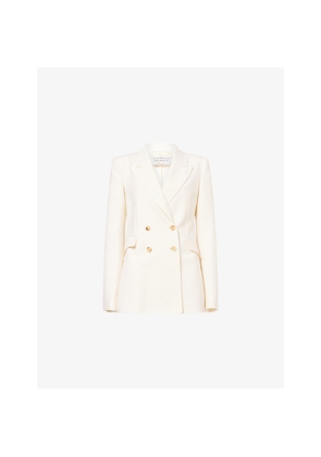 Womens Gabriela Hearst Stephanie Double-Breasted Wool Blazer