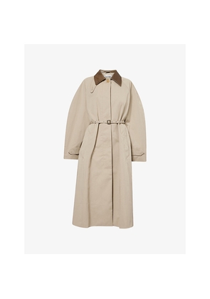 Womens Acne Studios Ofelia Collared Cotton-Blend Trench Coat