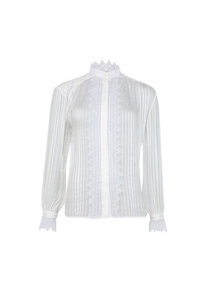 Silk long sleeved blouse