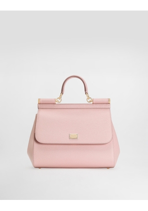 Dolce & Gabbana Sicily Large Handbag In Dauphine Calfskin - Woman Handbags Pink Onesize