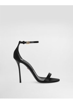 Dolce & Gabbana Keira Satin Sandal - Woman Sandals And Wedges Black Viscose 37