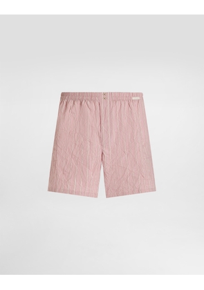 Dolce & Gabbana Boxer Shorts In Crinkled Striped Fabric - Man Underwear And Loungewear Multicolor 3