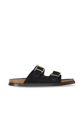 The Row Buckle Slide in Black - Black. Size 36 (also in 37.5, 38, 39.5).