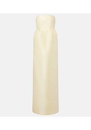 Prada Strapless silk satin gown