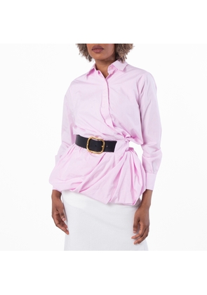 Loewe Womens Belted Cotton-Blend Shirt