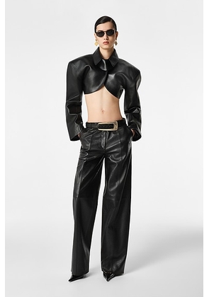 REVOLVE LOS ANGELES Agnes Leather Pant in Black - Black. Size S (also in XS).