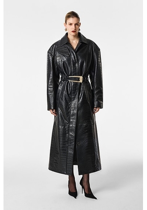 REVOLVE LOS ANGELES Nikita Leather Coat in Black - Black. Size XS (also in ).