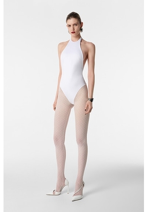 REVOLVE LOS ANGELES Leona Bodysuit in White - White. Size L (also in M, S, XL, XS, XXS).