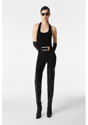 REVOLVE LOS ANGELES Grande Buckle Belt in Black - Black. Size L (also in M, S).