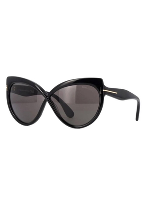 Tom Ford Grey Smoke Butterfly Ladies Sunglasses FT1196 01A 65