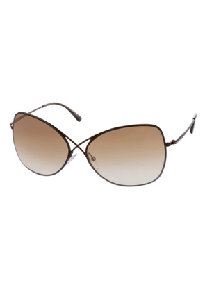 Tom Ford Brown Butterfly Ladies Sunglasses FT0250 48F 63