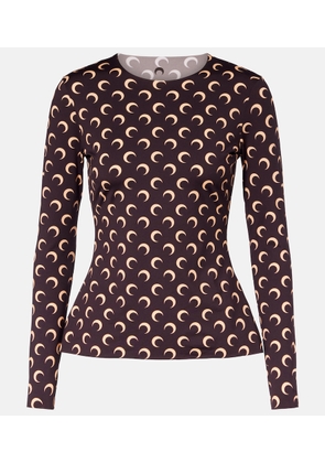 Marine Serre All Over Moon jersey top