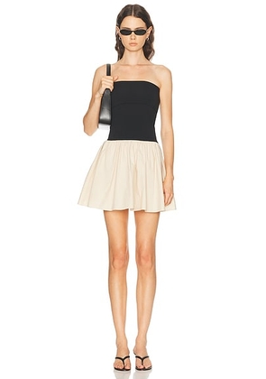 By Malene Birger Marcia Dress in Oyster Gray - Black,Cream. Size L (also in M, S).