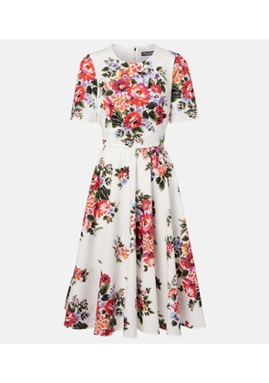 Dolce&Gabbana Floral cotton midi dress