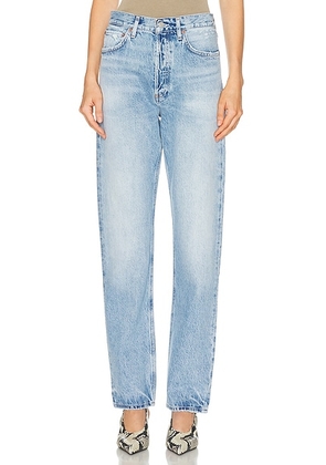 AGOLDE 90's Mid Rise Loose Jeans in Stream - Blue. Size 23 (also in 24, 25, 26, 27, 28, 29, 30, 31, 33, 34).
