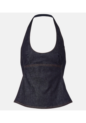Jacquemus Lavoir de-Nimes denim halterneck top