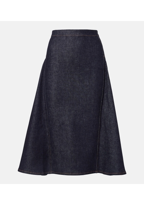 Jacquemus Lavoir de-Nimes godet denim midi skirt