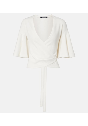 Jacquemus Paysan knitted jersey wrap top
