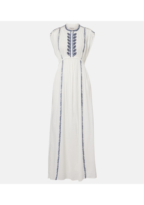 Marant Etoile Liviane embroidered cotton maxi dress