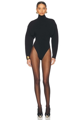 Helsa Calloway Knit Bodysuit in Black - Black. Size XS (also in ).