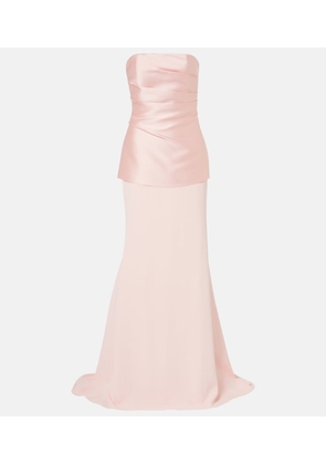 Solace London Alia strapless satin gown