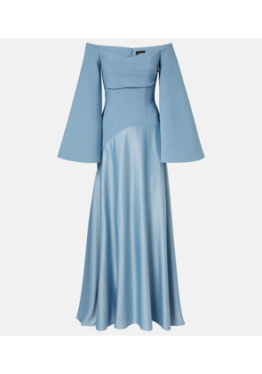 Solace London Rina crepe and satin gown
