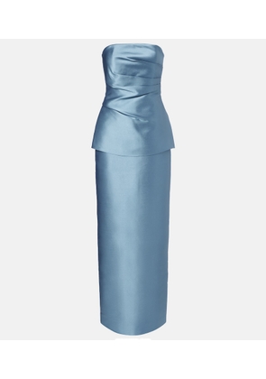 Solace London Lucille strapless satin gown