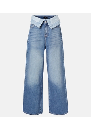 7 For All Mankind Double Layer Slouchy wide-leg jeans