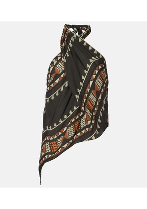 Johanna Ortiz Ancestral printed silk georgette top