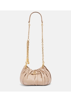 Chloe Plisse Small leather pouch with strap