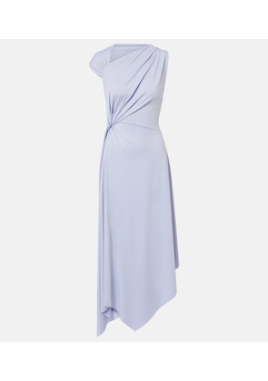 Victoria Beckham Asymmetric gathered jersey midi dress