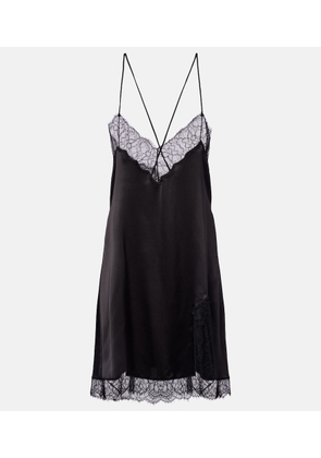 Dolce&Gabbana Silk and cotton-blend satin slip dress