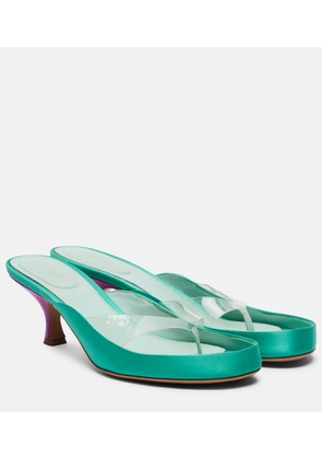 Chloe Junie satin-trimmed thong sandals